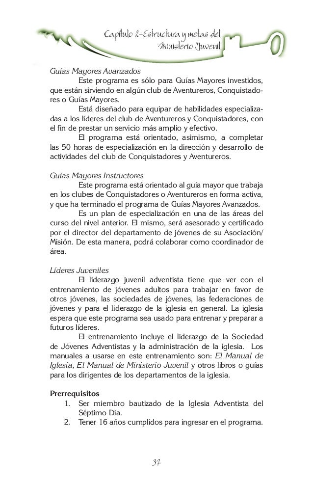 Manual Ministerio Juvenil Adventista: Cuatro llaves para 