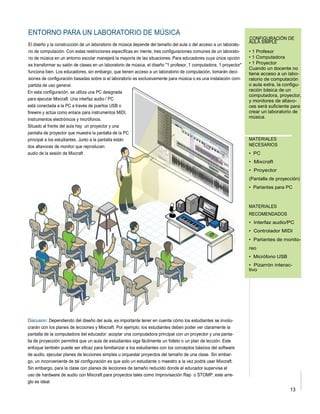 • 1 Profesor
(Pantalla de proyección)
 