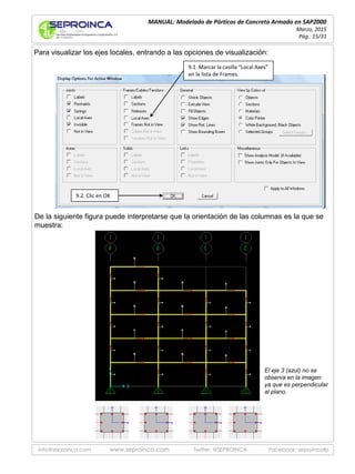 Manual modelado de porticos de c.a. en sap2000 | PDF