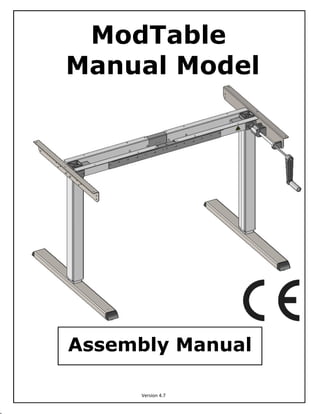 ModTable
Manual Model

Assembly Manual
Version 4.7
Page ModTable, vs 4.7

 
