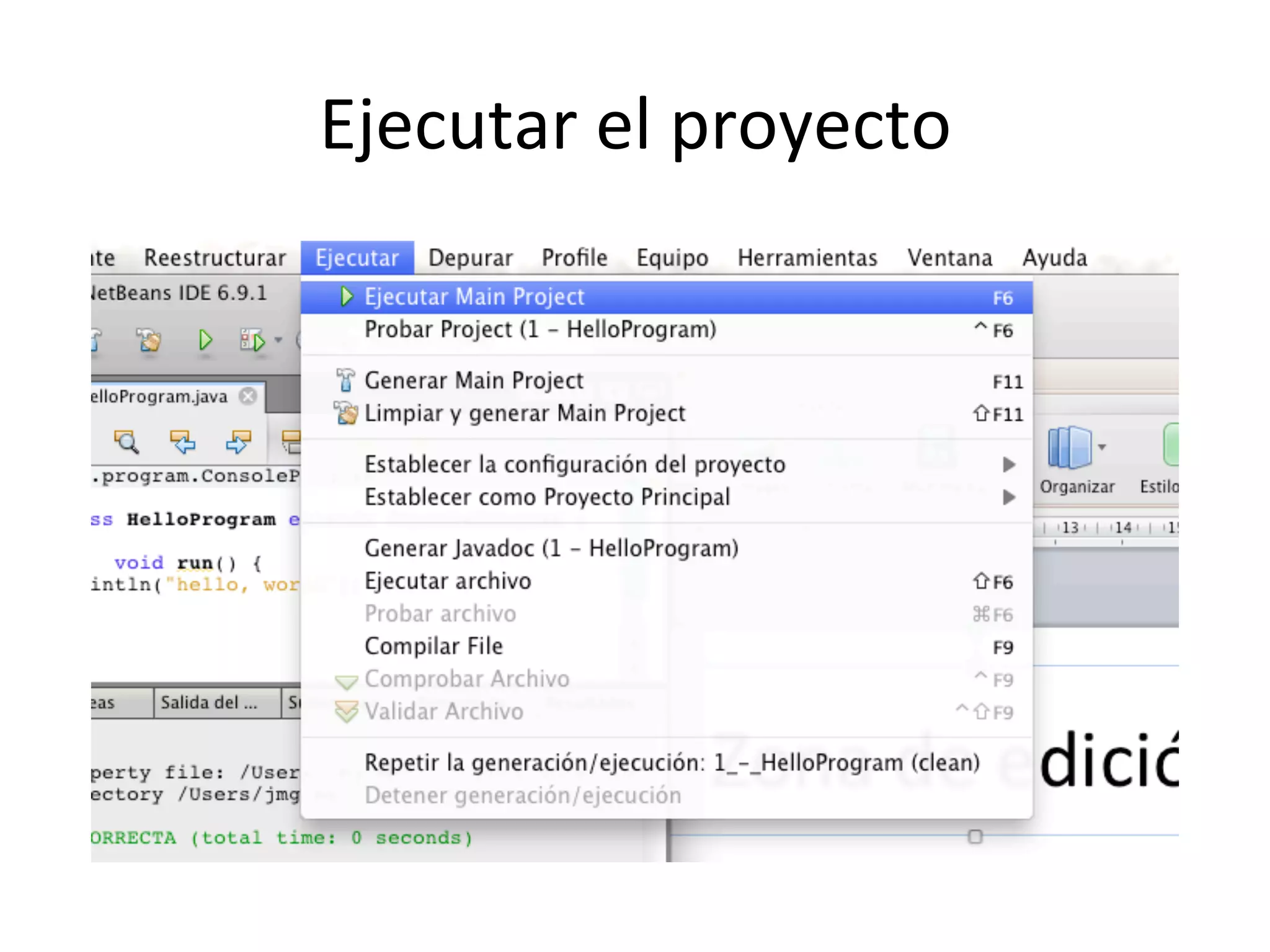 Ejecutar 
el 
proyecto 
 
