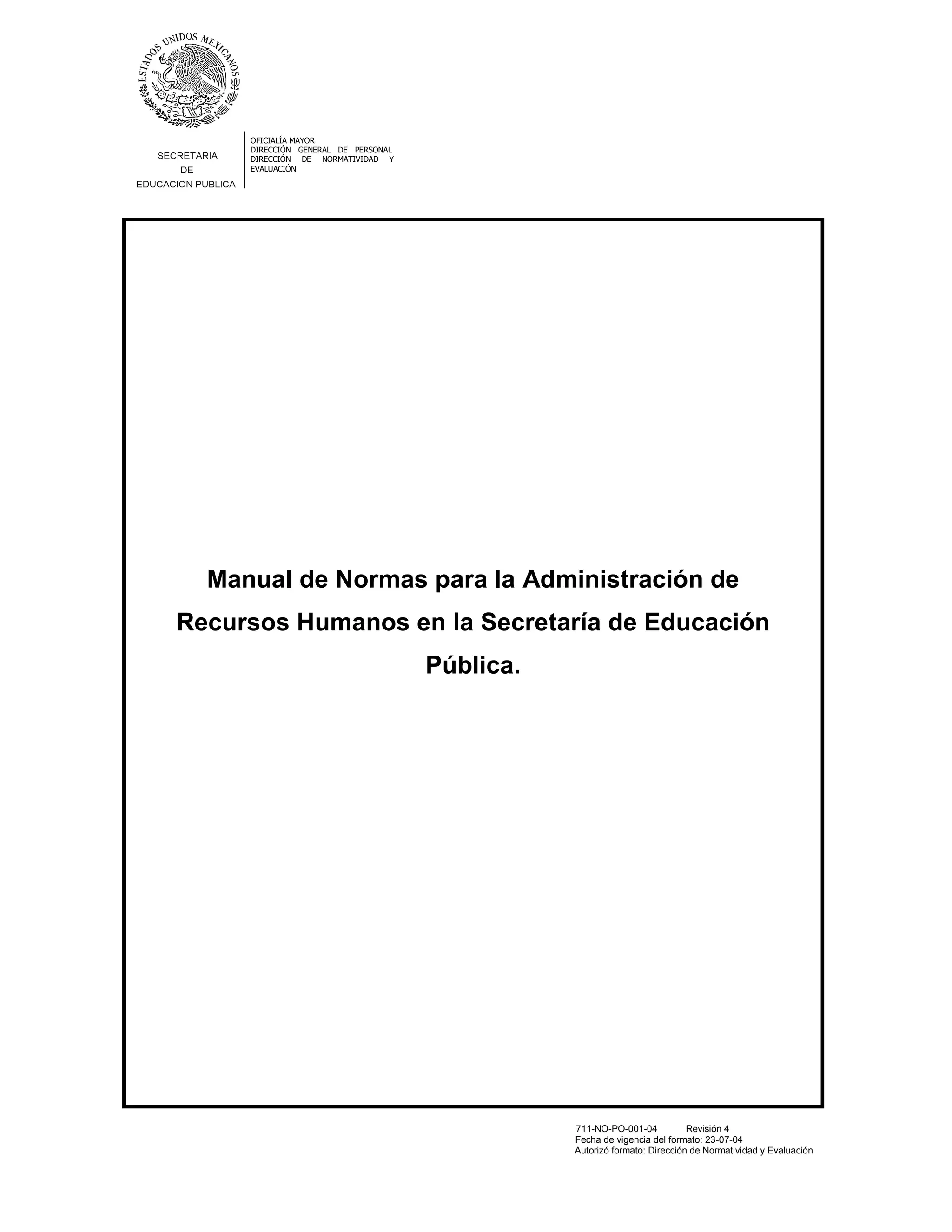 Manual normas administracion_recursos_humanos_sep | PDF