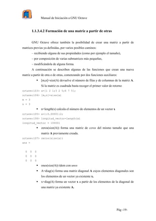 Octave Matriks Manual octave | PDF