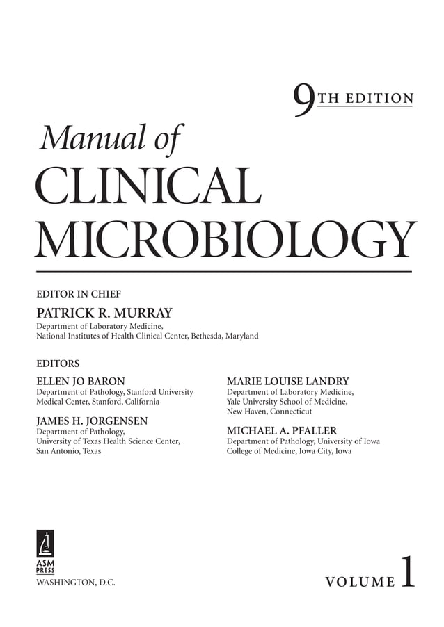 Manual of clinical microbiology 9E 2007