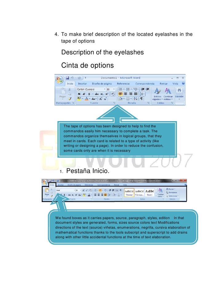 Manual of functions step by step microsoft word 2007