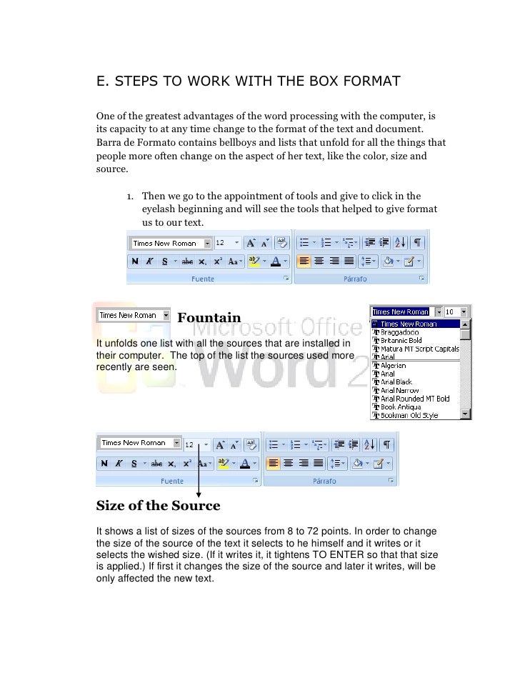 Manual of functions step by step microsoft word 2007