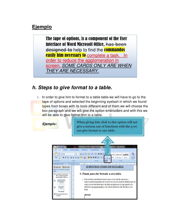 formato ms word