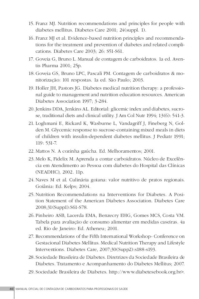 Diretrizes da sociedade brasileira de diabetes 2008 pdf