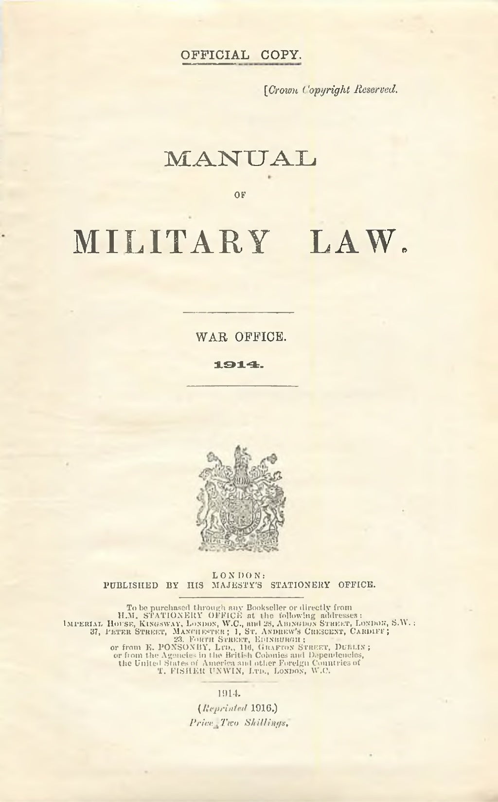 Manual of military law 1914