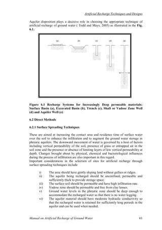 Manual on artificial recharge of ground water | PDF