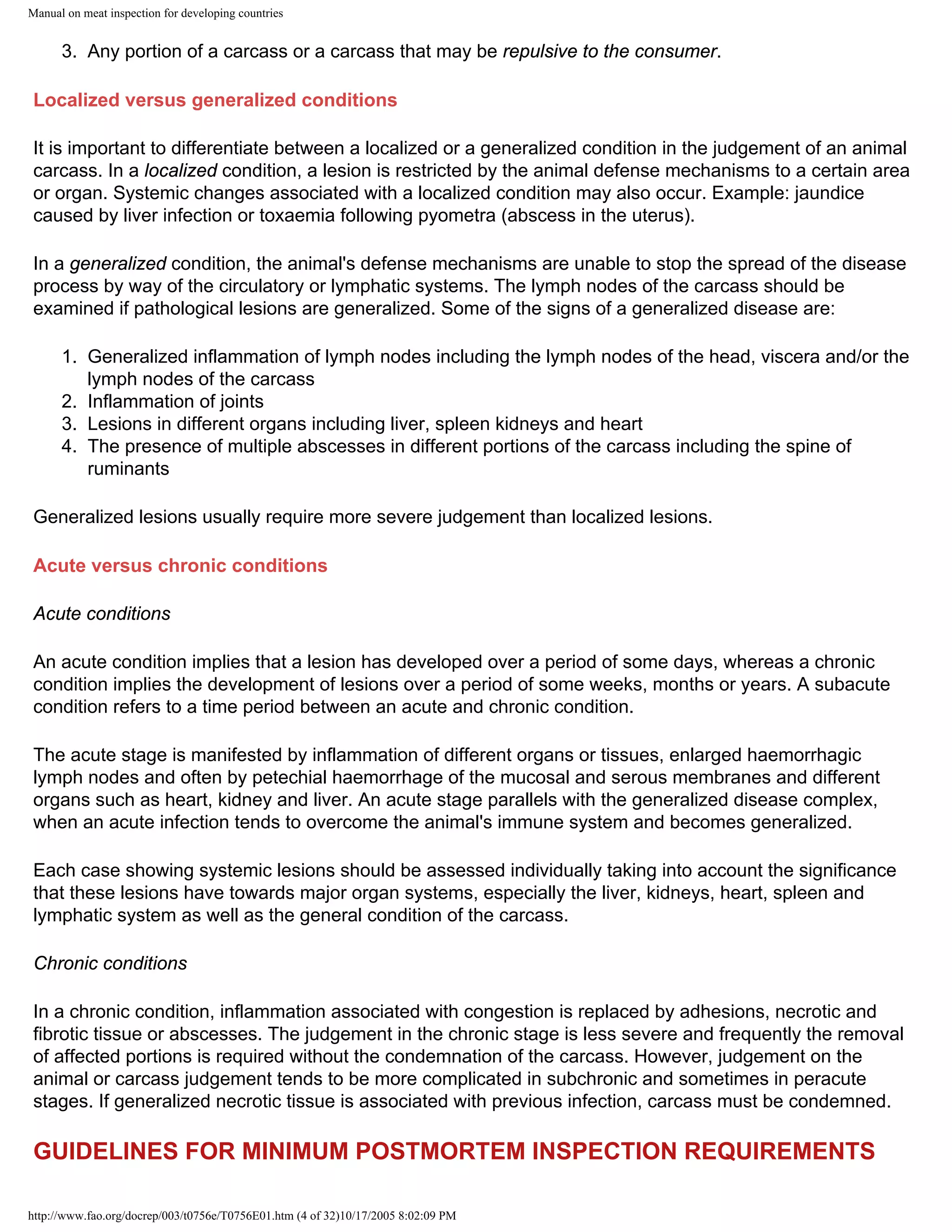 Manual on meat inspection for developing countries | PDF | Infectious ...