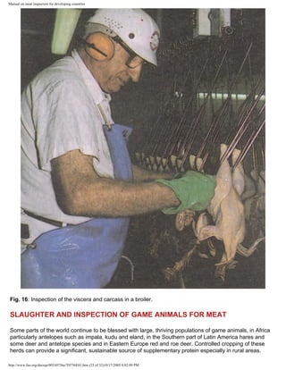 Manual on meat inspection for developing countries | PDF