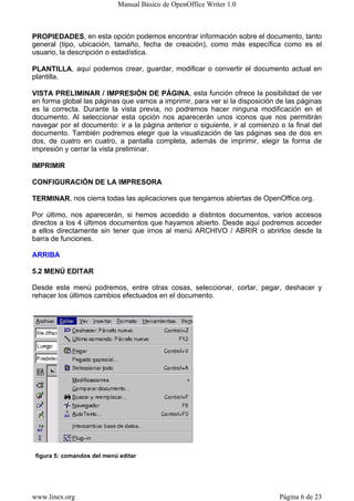 Manual Open Office Writer | PDF