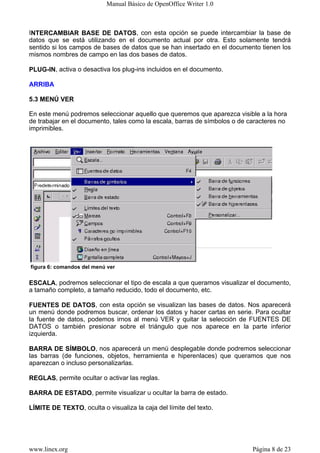 Manual Open Office Writer | PDF