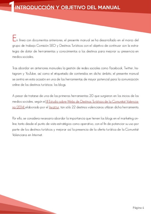Manual Operativo Para La Gestion De Blogs En Destinos Turisticos Manual Operativo Para La Gestion De Blogs En Destinos Turisticos