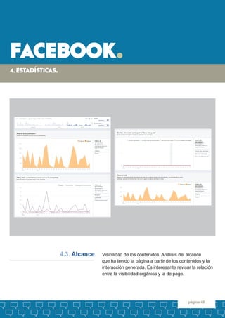 facebook. 
página 48 
Visibilidad de los contenidos. Análisis del alcance 
que ha tenido la página a partir de los conteni...