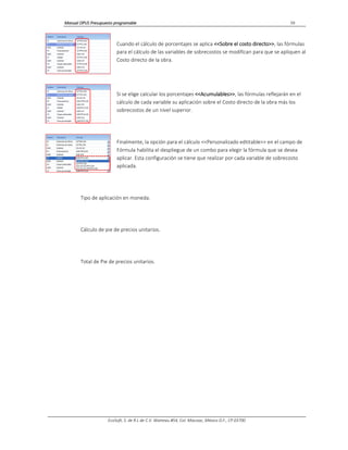 Variables Programables Manual opus 2015 | PDF