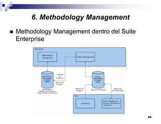 44
6. Methodology Management
Methodology Management dentro del Suite
Enterprise
 