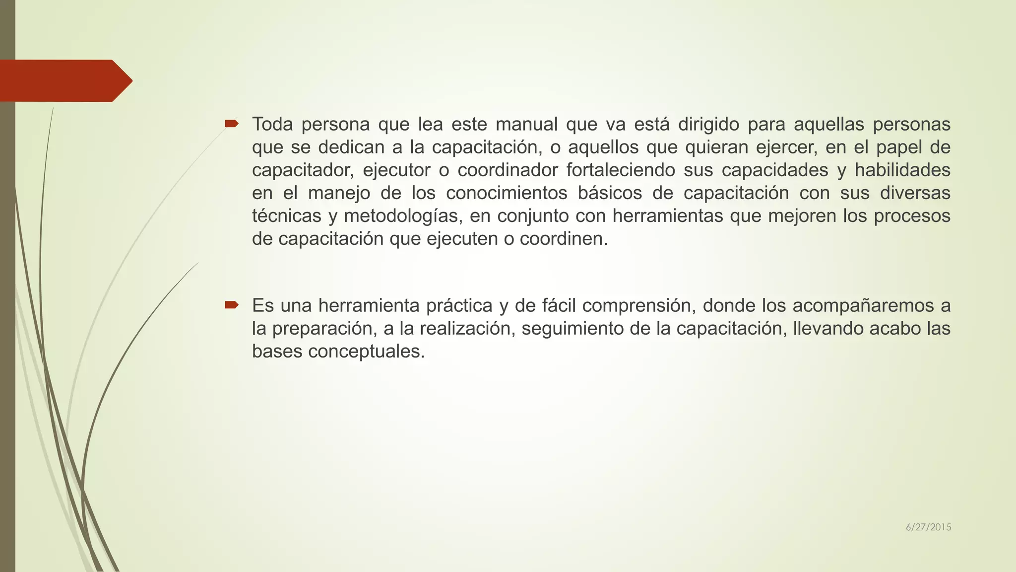 MANUAL PARA EL CAPACITADOR EN POTENCIA | PPT