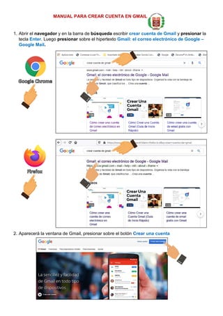 Manual para crear cuenta gmail cpw | PDF