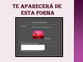 Te aparecerá de esta forma