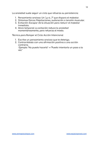 Manual Completo para el Manejo de la Ansiedad y Pánico (Guía Clínica) | PDF