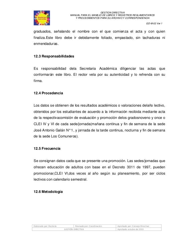 Manual para el manejo de libros y registros reglamentarios 