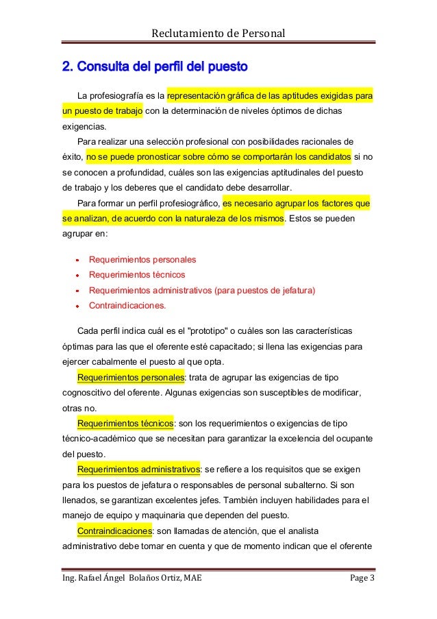 manual de reclutamiento y seleccion de personal ejemplo Manual de reclutamiento y selección de personal (página 2.
