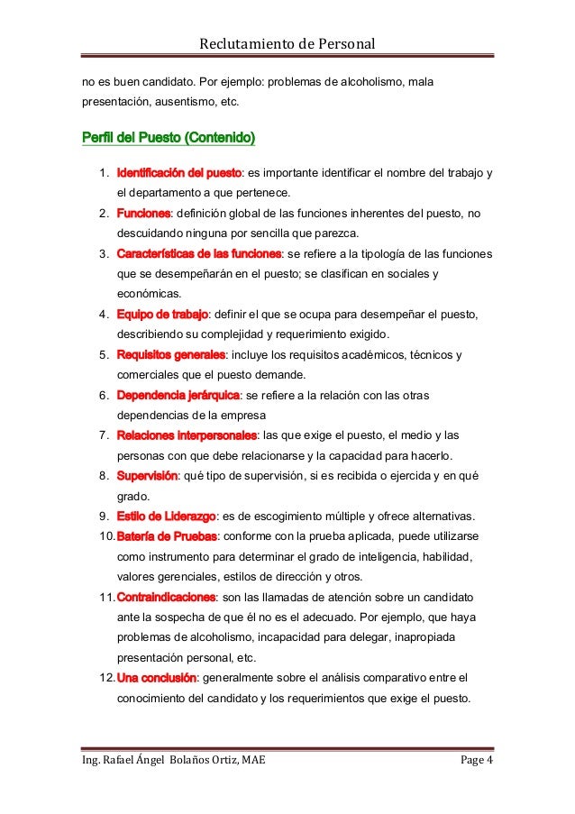 manual de reclutamiento y seleccion de personal ejemplo Manual para el reclutamiento y selección de personal.