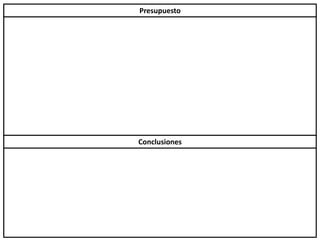 Presupuesto
Conclusiones
 