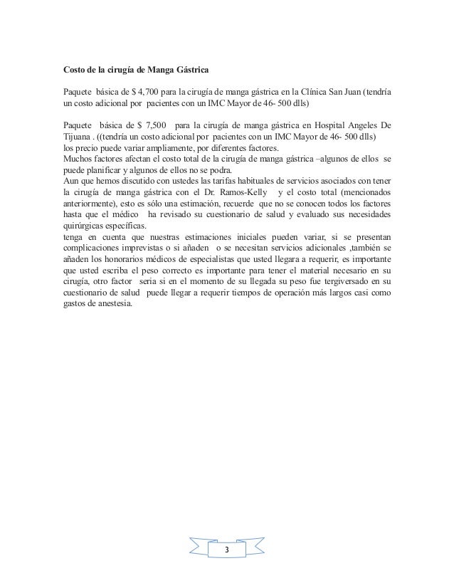 Cirugia bariatrica costo Cirugia bariatrica costo