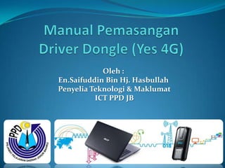 Oleh :
En.Saifuddin Bin Hj. Hasbullah
Penyelia Teknologi & Maklumat
ICT PPD JB
 