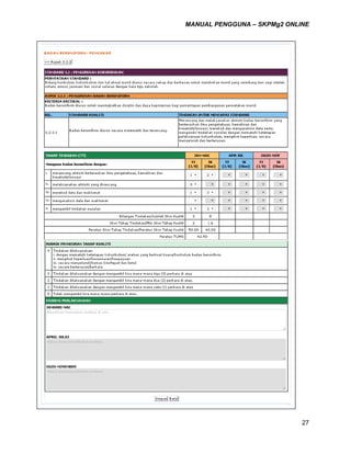 MANUAL PENGGUNA – SKPMg2 ONLINE
27
 