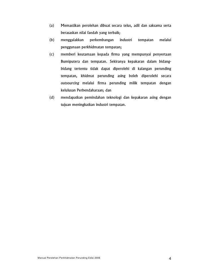manual perolehan perkhidmatan perunding