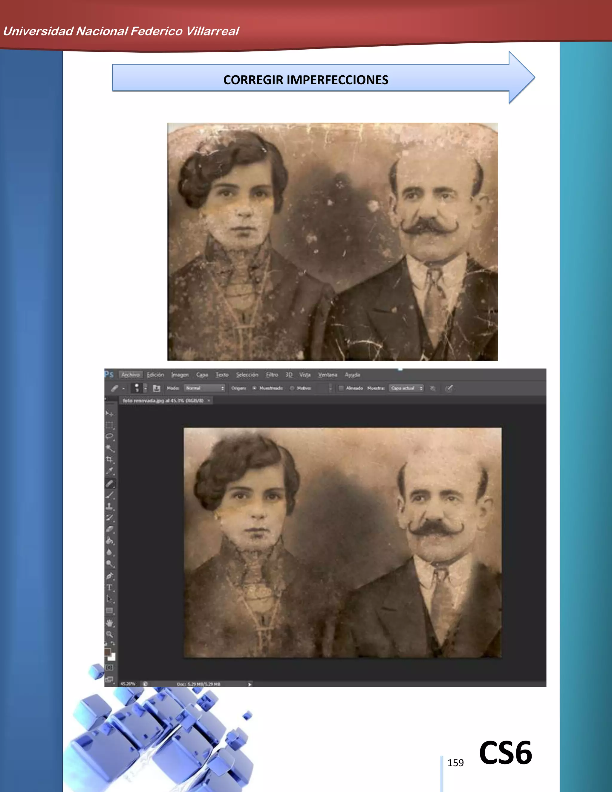 159 CS6
CORREGIR IMPERFECCIONES
Universidad Nacional Federico Villarreal
 
