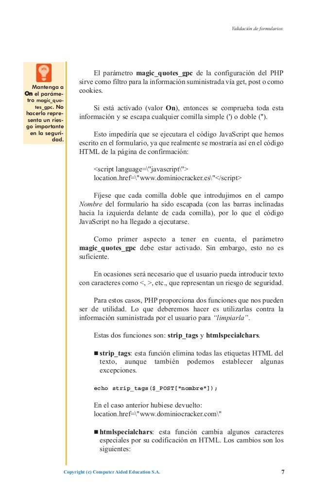 Manual Php Lec13 Validacion De Formularios