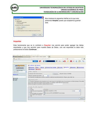 Manual php myadmin | PDF