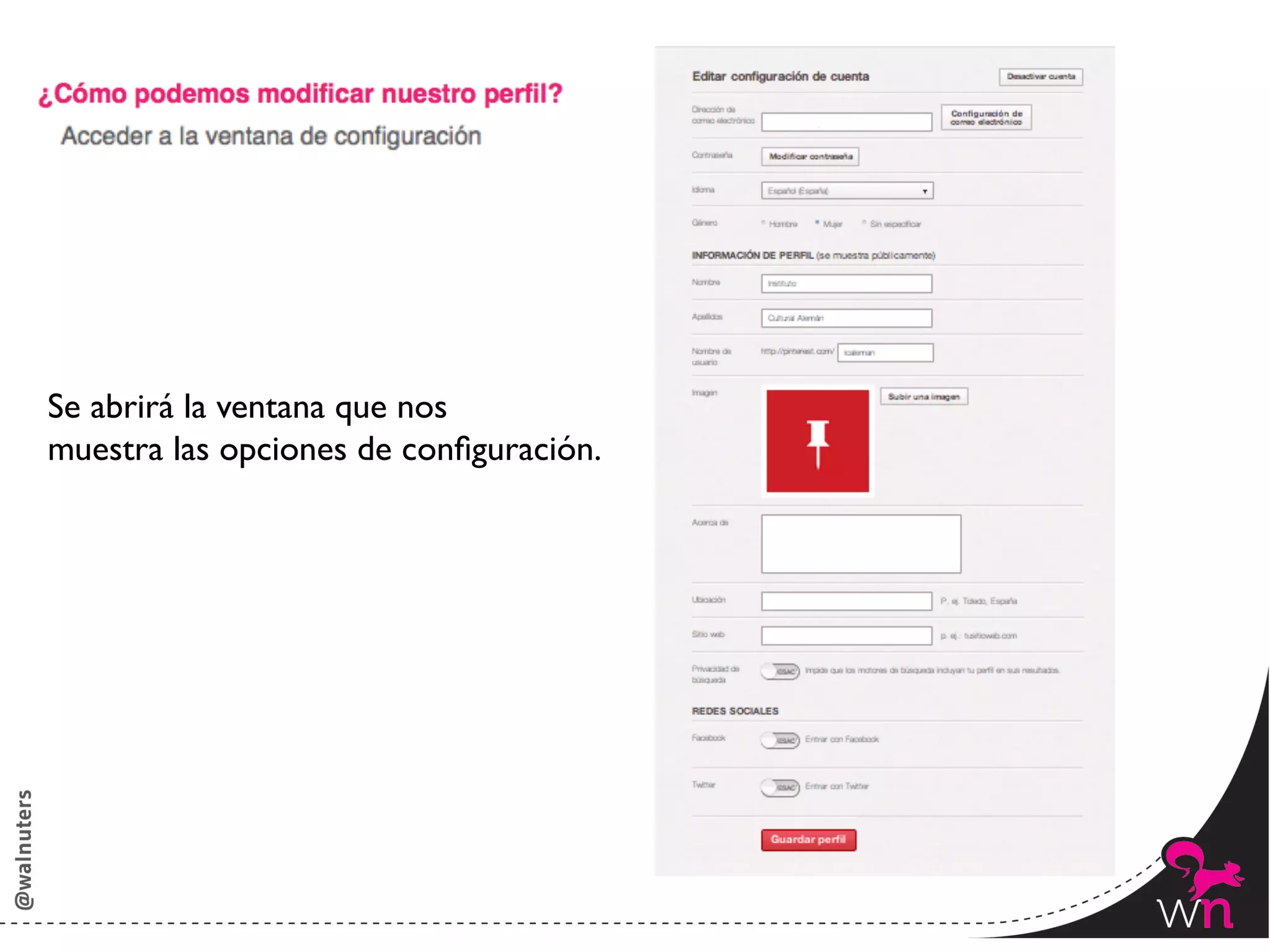 Se abrirá la ventana que nos 	

muestra las opciones de conﬁguración.




                                        44	
  
 