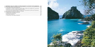 Werner Zotz
5. DIRETRIZES PARA AS AÇÕES DE FORTALECIMENTO DA GESTÃO SOCIOAMBIENTAL. ...69                                                       .
A.	 Conservação de Recursos Ambientais........................................................................................ 69
    a)	 Legislação: Principais Diretrizes do SNUC para a Gestão de Unidades de Conservação...... 69
    b)	Diretrizes da Política de Meio Ambiente do BID.................................................................... 74
    c)	 Diretrizes para a Apresentação de Projetos de Conservação dos Recursos Ambientais. ...... 75                             .
B.	 Recuperação do Patrimônio Histórico e Cultural....................................................................... 76
C.	 Fortalecimento da Gestão Ambiental. ....................................................................................... 79
                                                .
    a)	 Planejamento Ambiental. ....................................................................................................... 79
                                  .
    b)	Educação Ambiental............................................................................................................... 80
    c)	 Sistemas de Informação Ambiental........................................................................................ 81
 