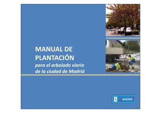 MANUAL DE
PLANTACIÓN
para el arbolado viario
de la ciudad de Madrid
 