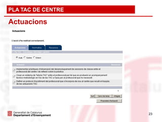 PLA TAC DE CENTRE

Actuacions




                    23
 