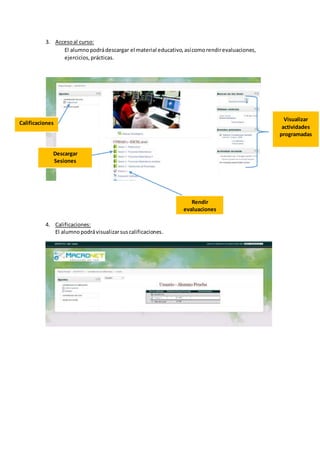 Manual plataforma macronet 2 | DOCX