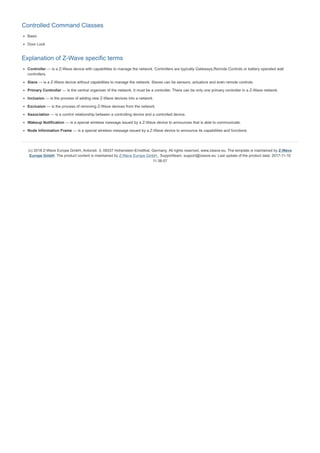 Z-Wave Keypad Manual - PoPP | PDF