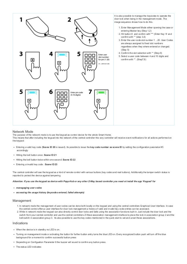 Z-Wave Keypad Manual - PoPP