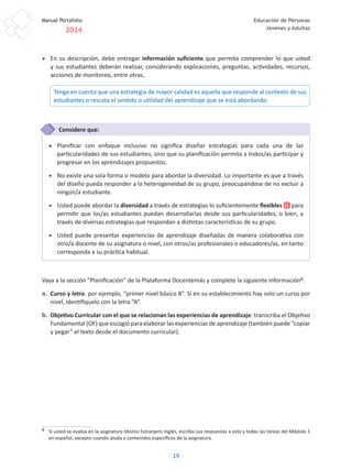 manual portafolio docente 2024 para educación adultos y jóvenes | PDF