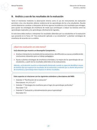 manual portafolio docente 2024 para educación adultos y jóvenes | PDF