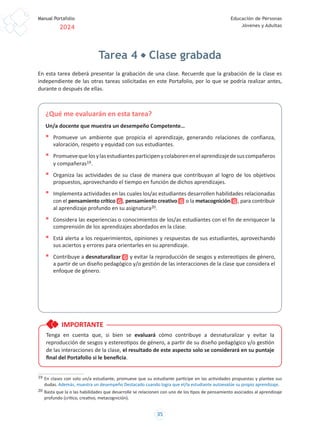 manual portafolio docente 2024 para educación adultos y jóvenes | PDF