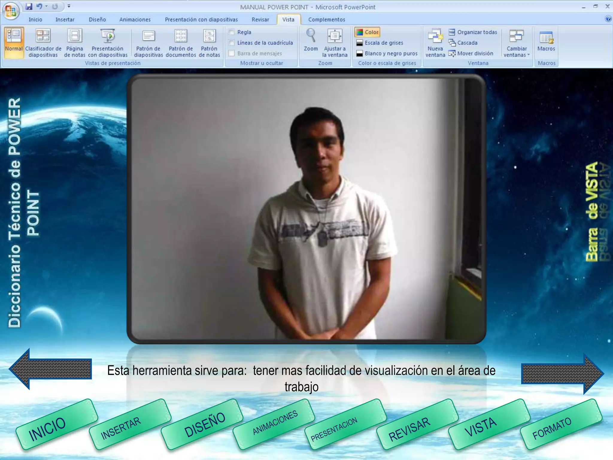 Esta herramienta sirve para: tener mas facilidad de visualización en el área de
                                   trabajo
 