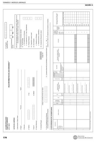 FORMATOS Y MODELOS LABORALES
SECCIÓN 13
EDICIONES
CABALLERO BUSTAMANTE174
 