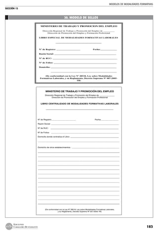 MODELOS DE MODALIDADES FORMATIVAS
SECCIÓN 13
183
EDICIONES
CABALLERO BUSTAMANTE
30. MODELO DE SELLOS
 